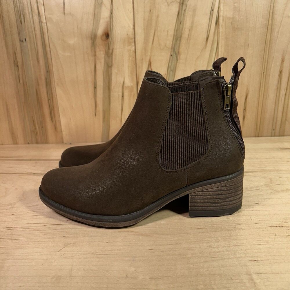 Natural Reflections Gossip Booties Boots Women's 8M Taupe Zippered Booties